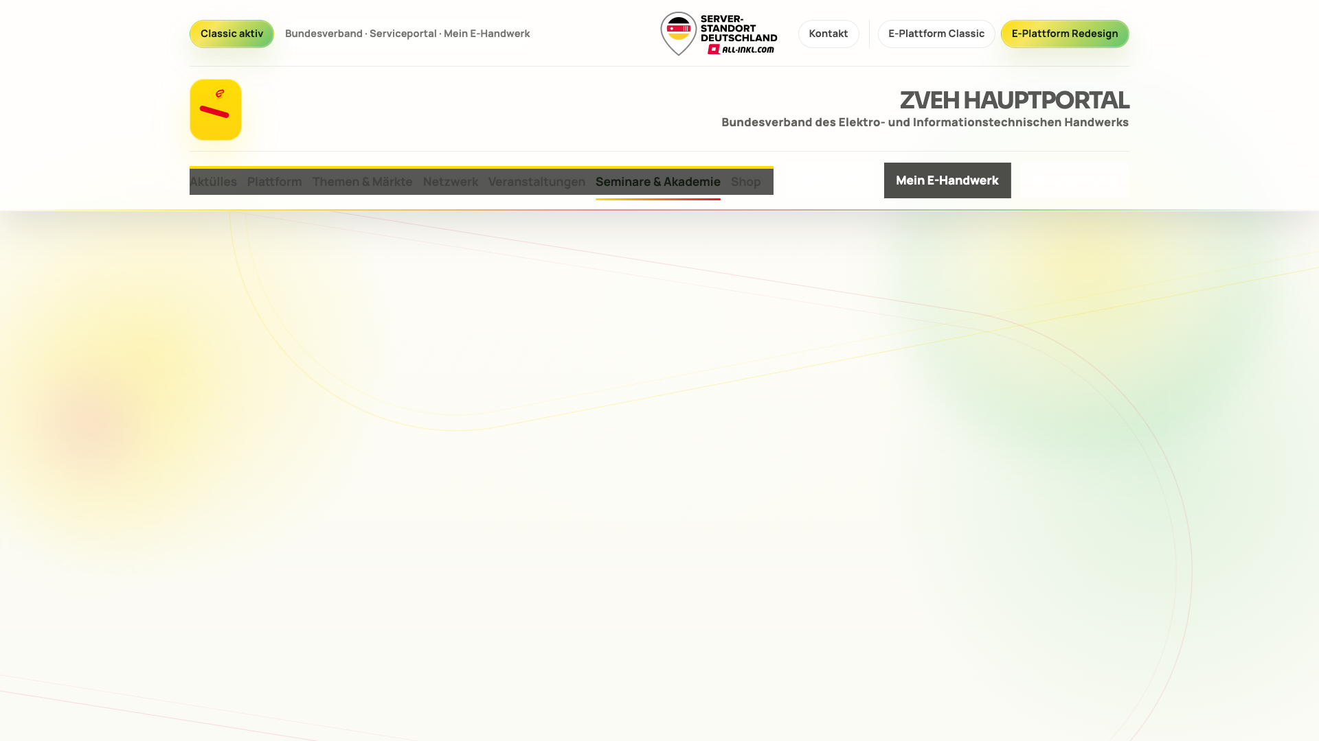 Seminarübersicht im Redesign